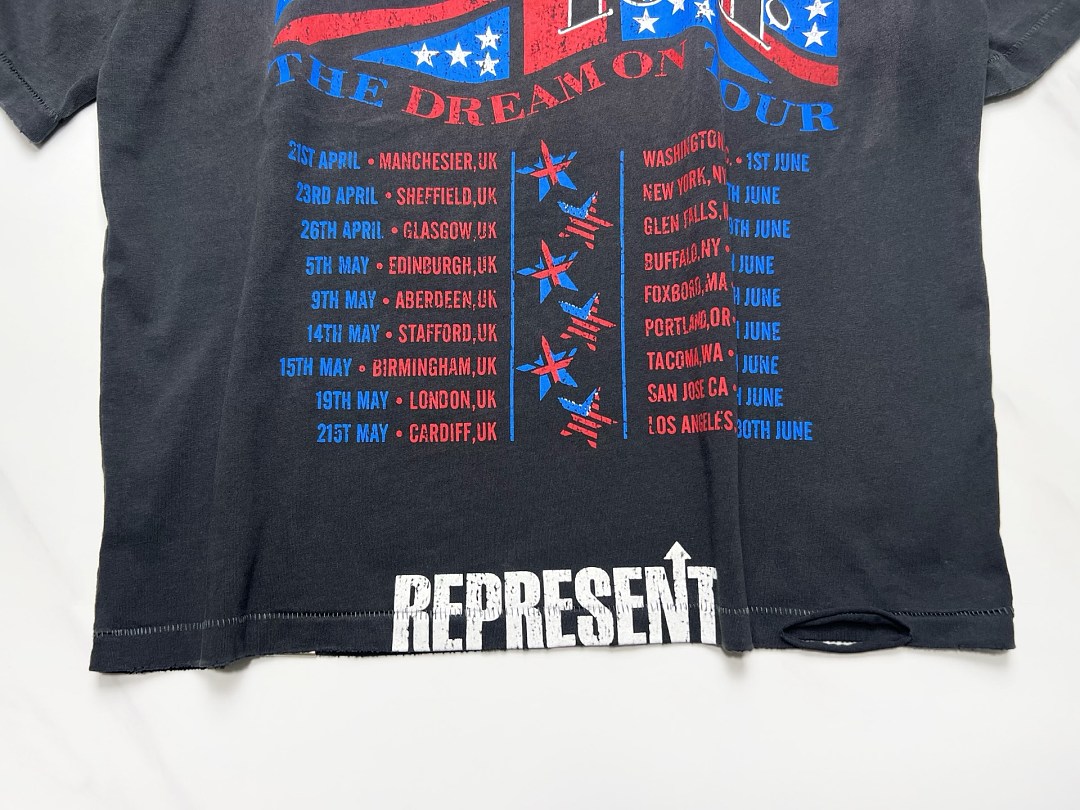 Represent 148 REPRESENT New High Mens Womens Top Wide Short Sleeve : S M L XL (White) - Image 21