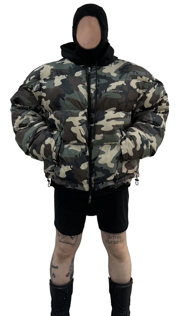 On Running ON SALE298 PROJECT G/R Double Surface Green Camo Cotton 1 2 3 P6033# - Image 3