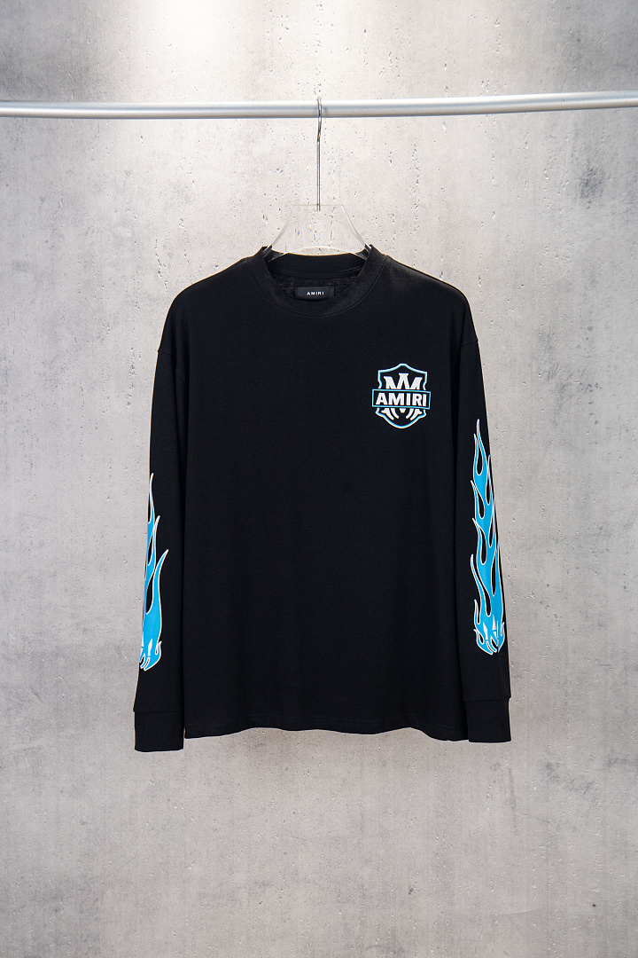 AMIRI 138 Wide Version Model Long Sleeve T Black White S M L XL 603# - Image 37