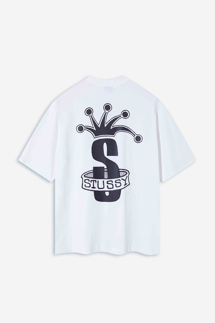Stussy 118 Stu FW24 CROWN BAND S LOGO TEE Print Short Sleeve T Black White M L - Image 5