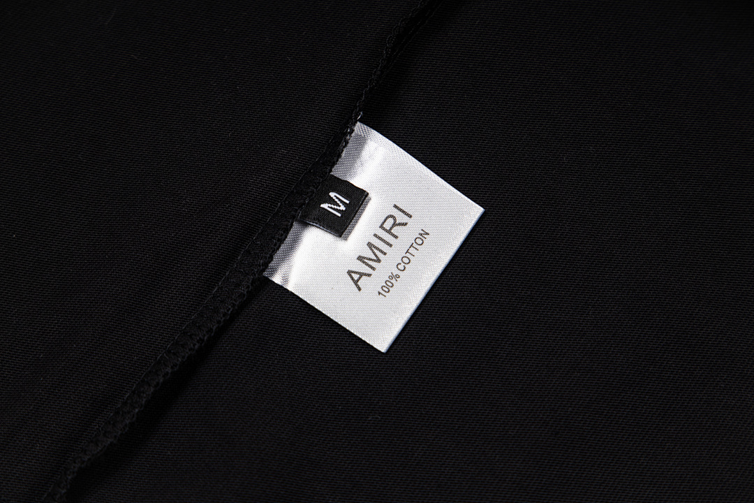 AMIRI 118 Wide Version Model Short Sleeve T Logo Print Diamond High Wind Black White S M L - Image 13