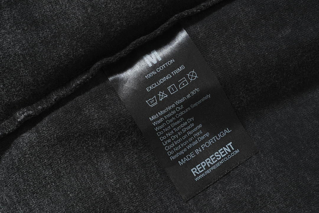 Represent 118 REPRESE Logo Embroidered Washed Short Sleeve T Sand Desert Yellow Black S-XL R3114# - Image 15