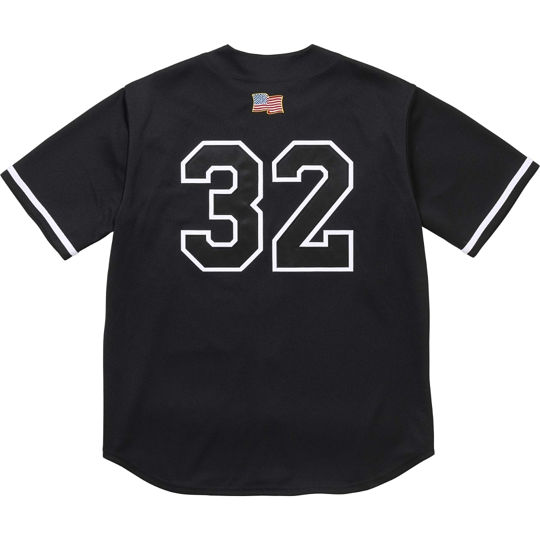 Supreme 268 FW25 WEEK1 Swords Baseball Jersey Label Patch Logo Buckle Short Sleeve : Black, Gold, Blue S-XL - Image 3