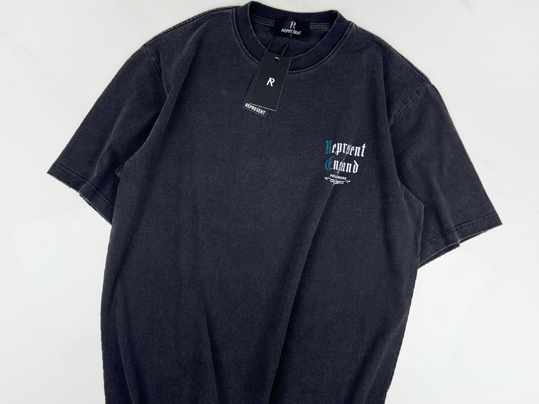 Off-White 128 REPRESENT New High Mens Womens Top Water Wide Short Sleeve T : S M L XL Off (White) - Image 5