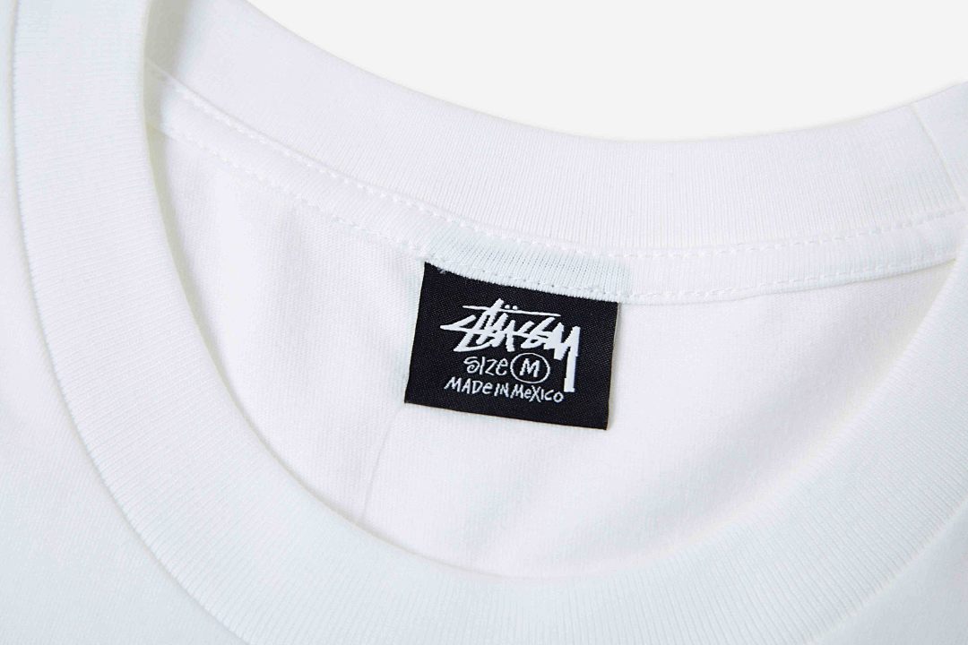 Stussy 108 Stu FW24 BUANA TEE PIGMENT DYED Autumn Winter Surface Print Short Sleeve T Black White S M L - Image 8