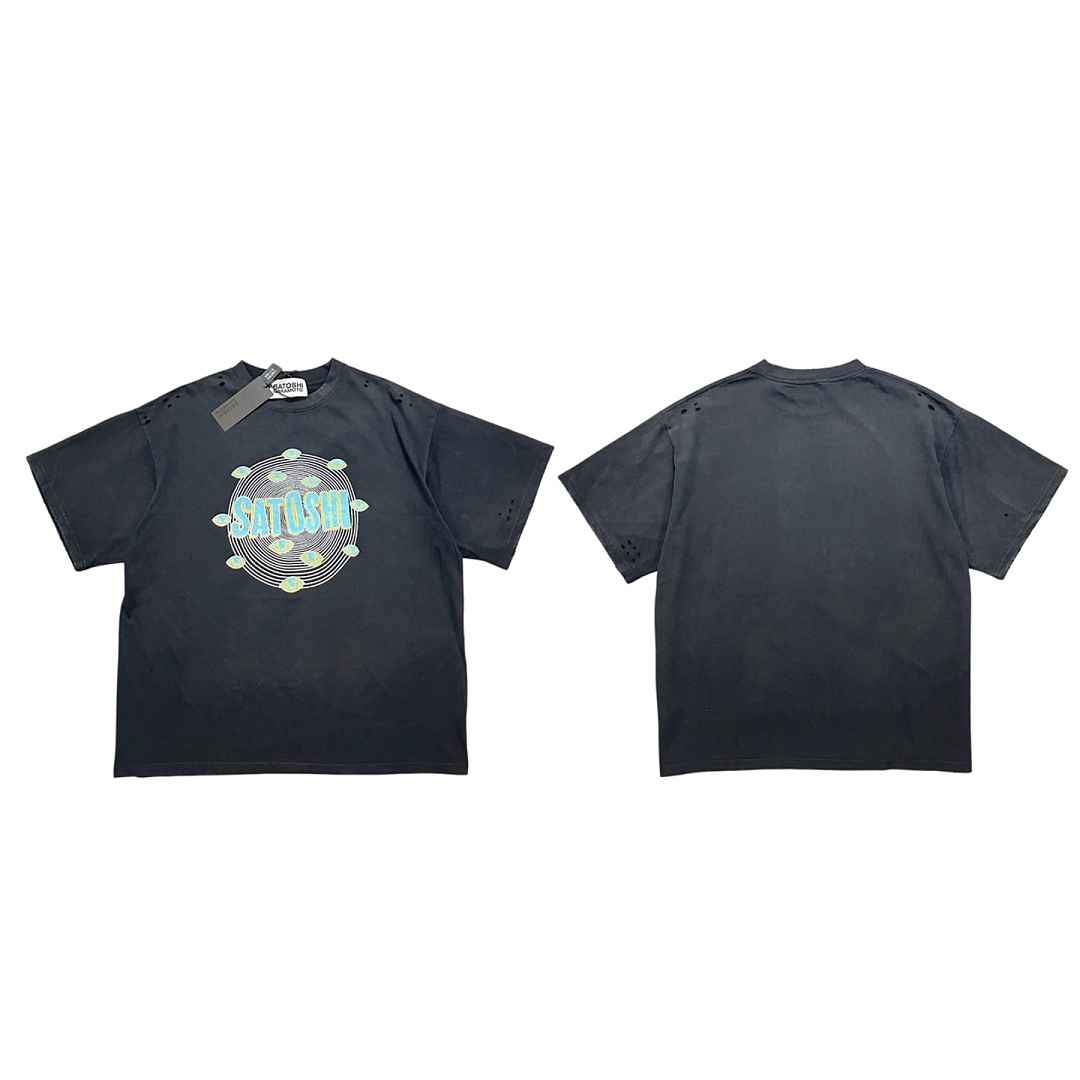 Unbranded 128 Satoshi Nakamoto Vintage Tee T Washed Black S M L - Image 3
