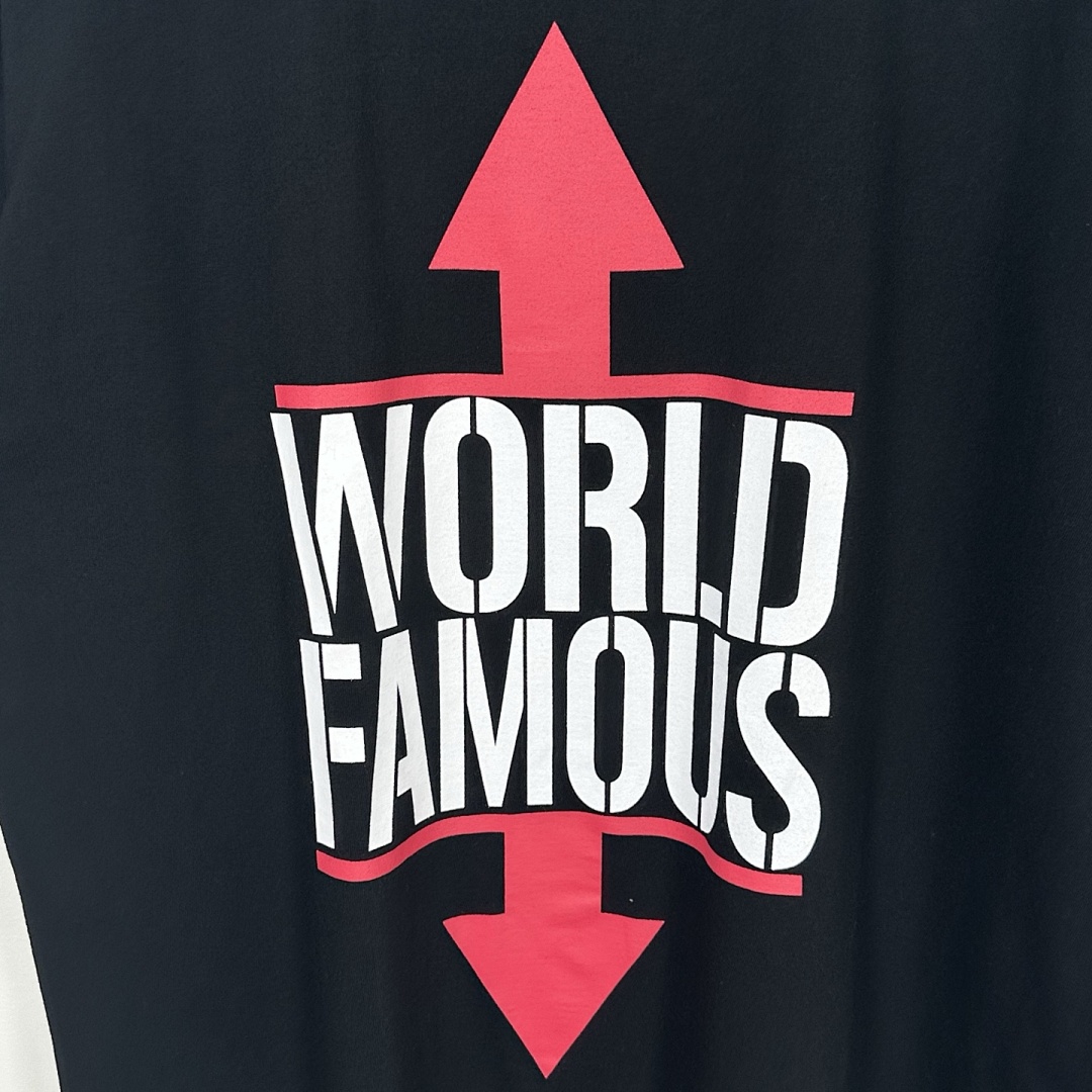 Supreme 138 26SS WORLD FAMOUS TEE Short Sleeve Black White S - Image 10