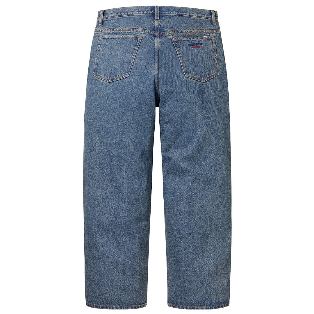 Supreme 268 SUP BAGGY JEAN Washed Water (Black, Blue) - Image 3