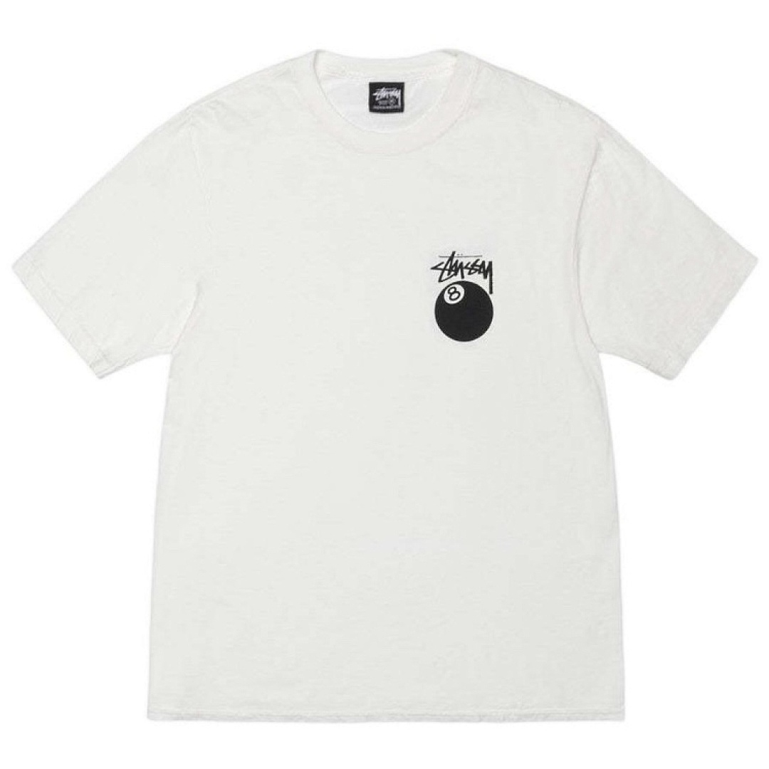 Stussy 98 STU 24SS 8 BALL TEE PIGMENT DYED Black No Print Short Sleeve T : White S M L - Image 4