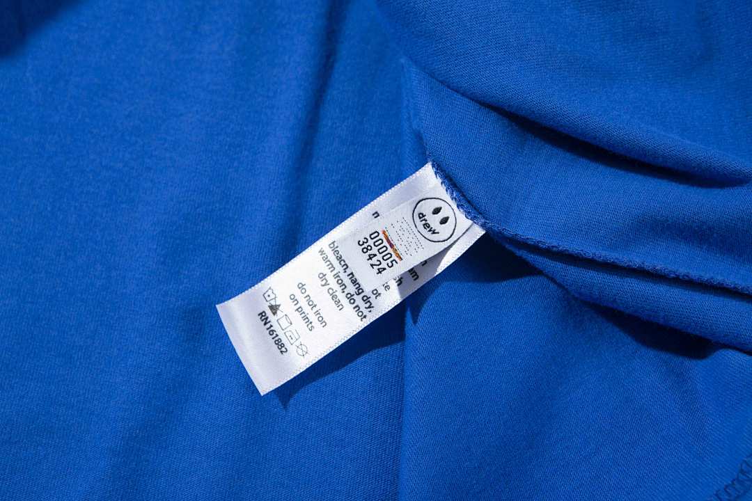 Drew House 98 DREW HOUSE Limited Exclusive Logo Print Collar Short Sleeve T White Color Blue S M L - Image 15