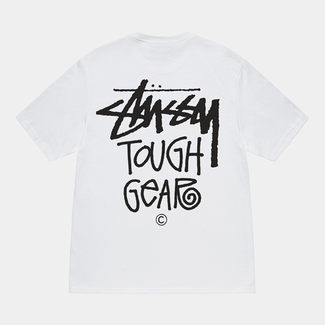 Stussy 108 STUSSY SS24 TOUGH GEAR TEE Print Short Sleeve Black White S-XL - Image 5