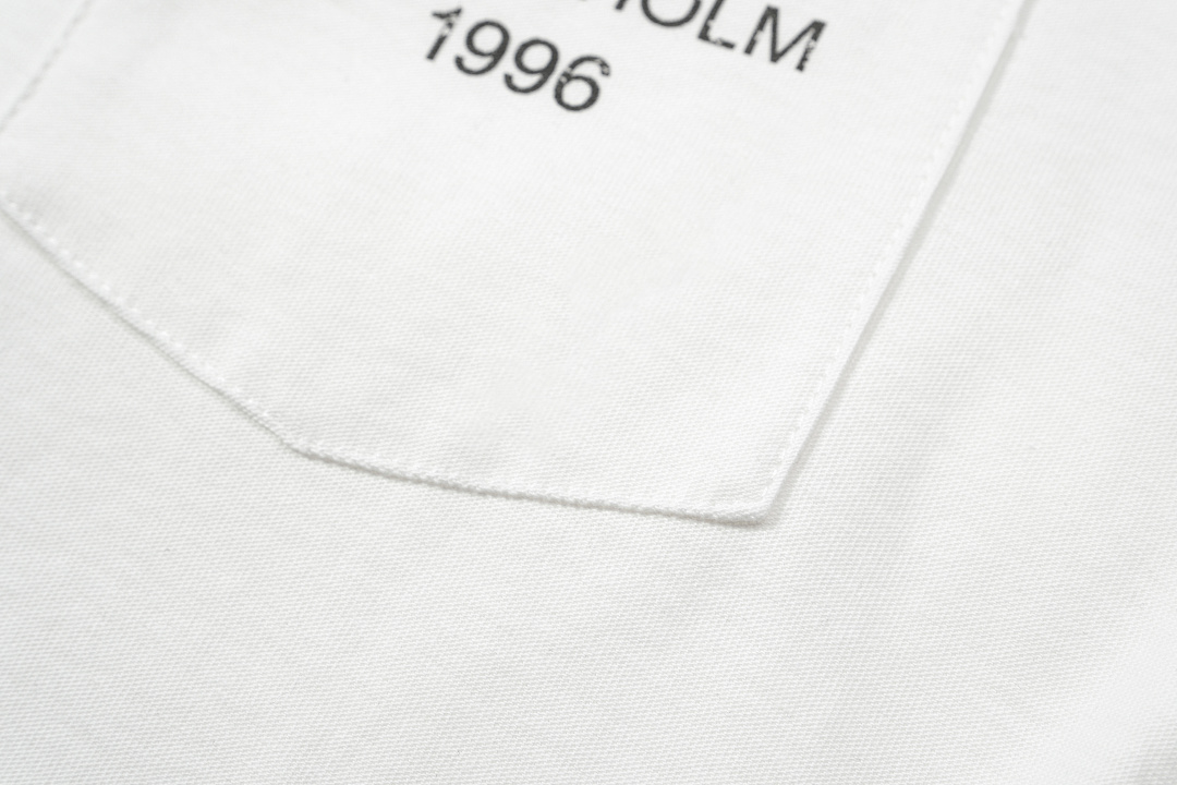 Acne Studios 128 AC LOGO Print Long Sleeve T Black White S-XL 8296# - Image 8