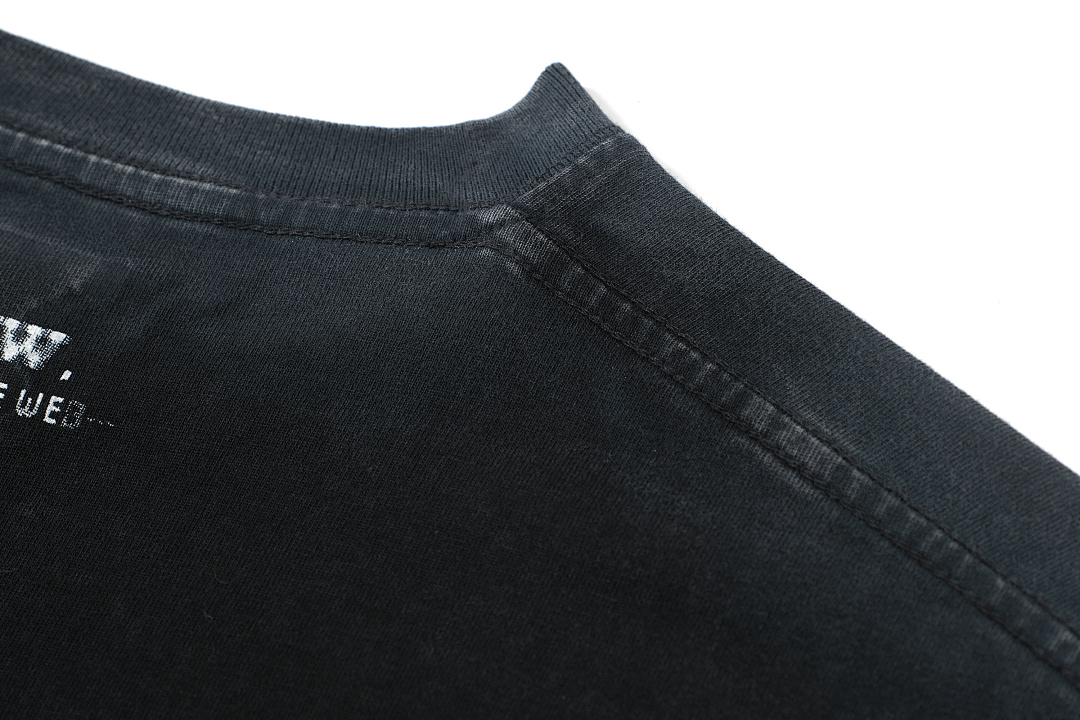 Unbranded 128 PANQ WORLD WIDE WEB Washed Print Short Sleeve T Grey Black S-L 8002# - Image 7