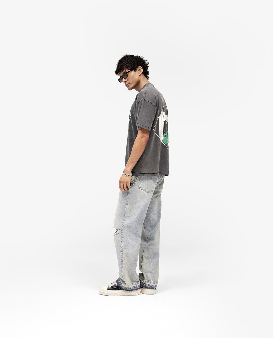 Represent New High Mens Womens Top Wide Short Sleeve : S M L XL Water (Black) - Image 32