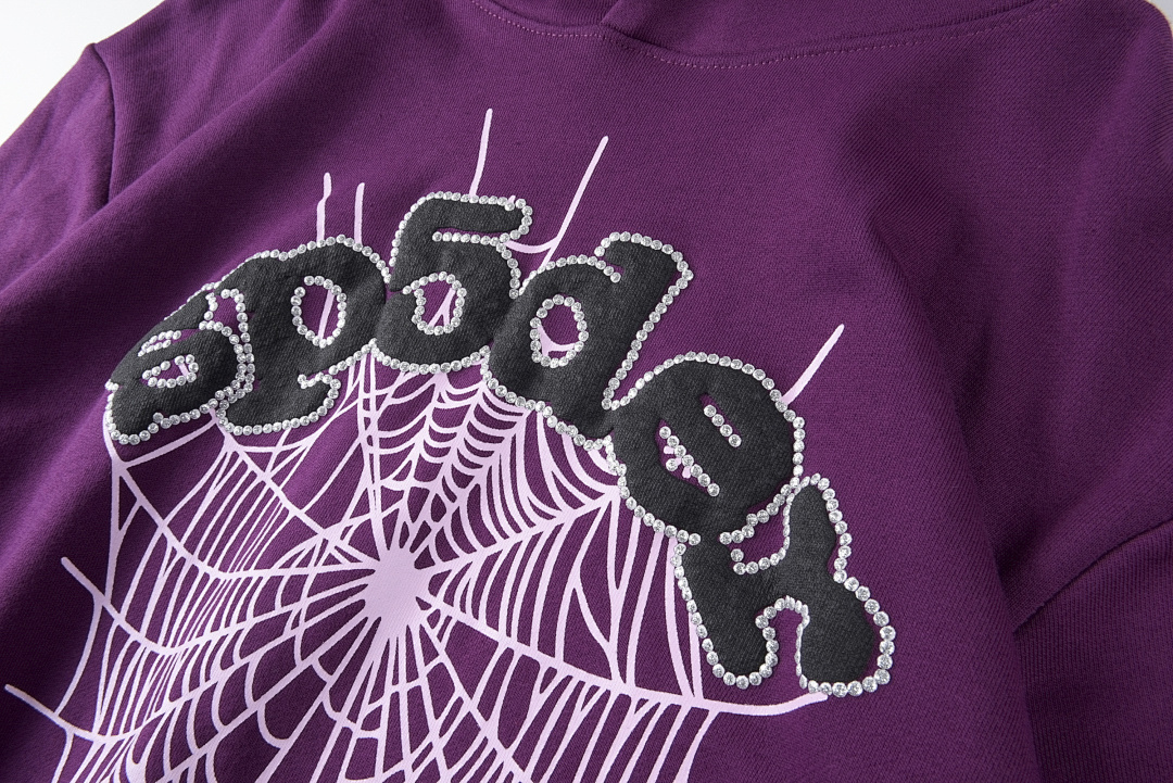 Sp5der 268 Sp5Der 555555 Wed Hoodie Pants Purple Patch Blue S-XL - Image 8