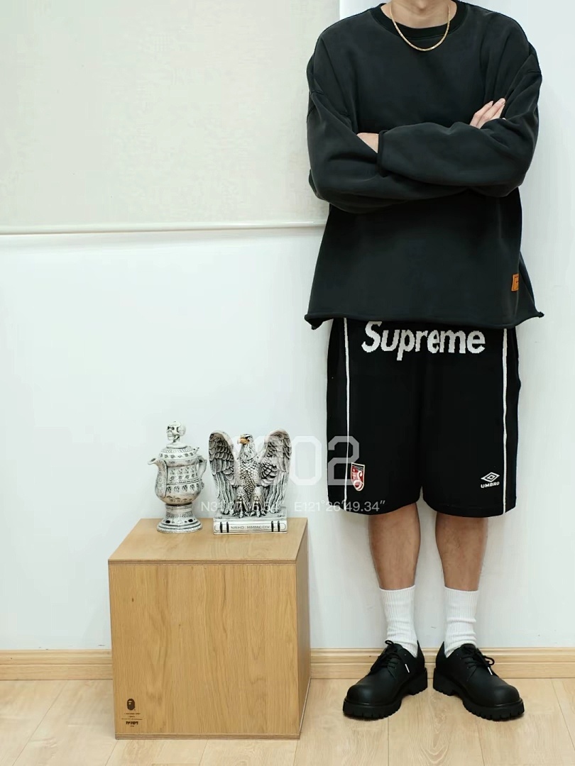 Supreme 288 UMBRO Collab SS25 KNIT SHORTS30 Patchwork Short Quad Black Red Purple Light Blue S-XL - Image 27