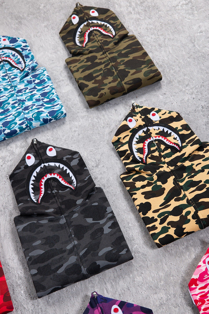 Bape 438 : Green Camo Red Yellow Purple Pink Blue Grey White Black S-XL - Image 63