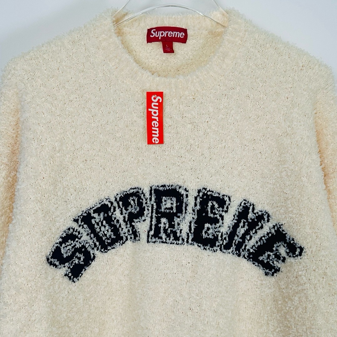 Supreme 368 SS25 TEXTURED ARC SWEATER Fleece Velvet Black Apricot Pink S-XL - Image 28