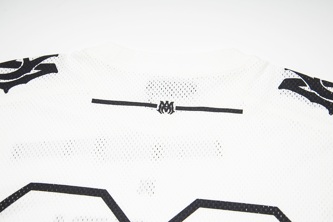AMIRI 128 Canvas Logo Print Short Sleeve T Black White S M L XL 9935# - Image 21