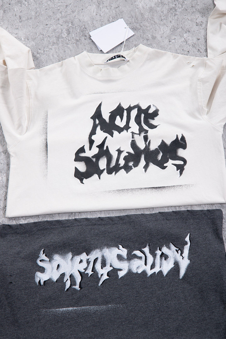 Acne Studios 158 AC Summer Gum Long Sleeve : White Black S-XL 3386 Small - Image 20