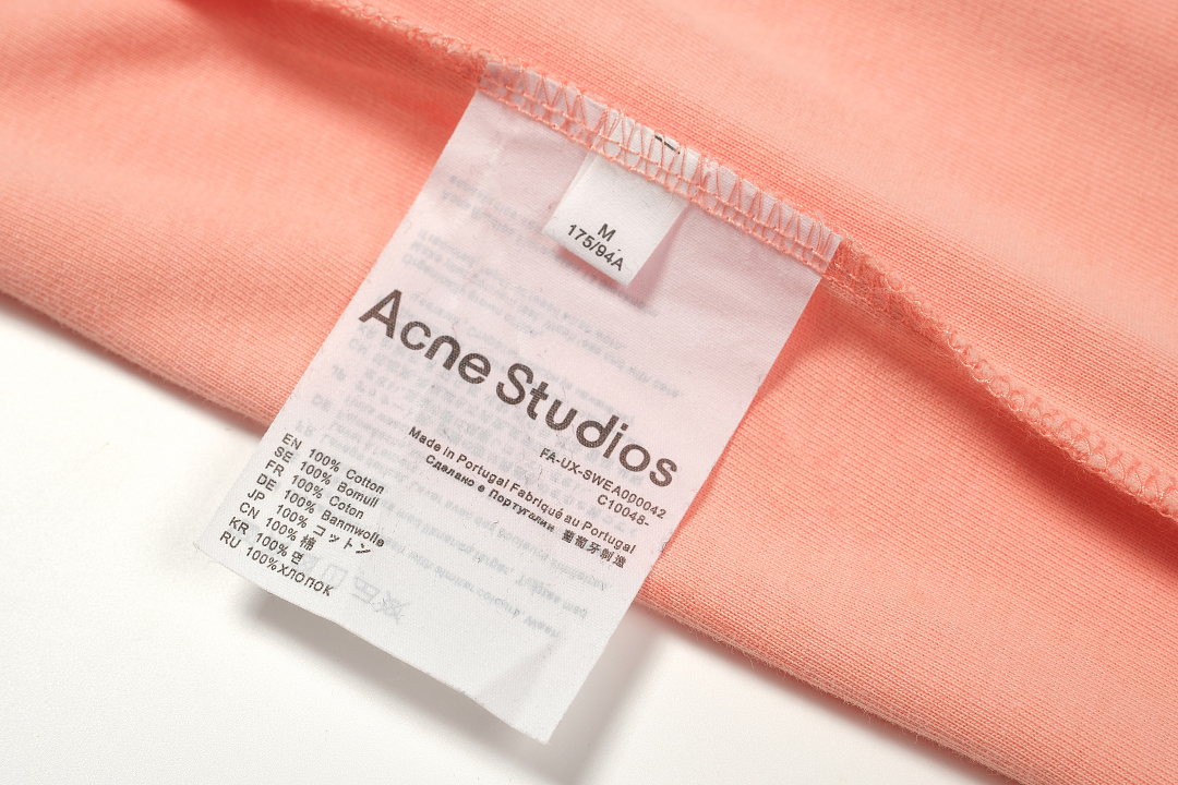 Acne Studios 128 AC LOGO Print Long Sleeve T Pink Black White Olive Green Dark Blue Red Spring Purple S-XL 3286# - Image 12