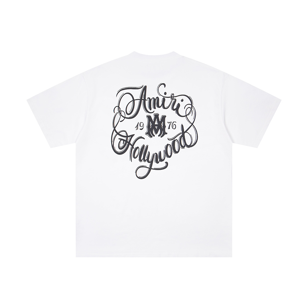 AMIRI 118 Wide Version Model Short Sleeve T Black White S M L XL 9948# - Image 15