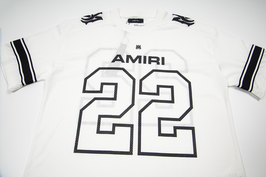 AMIRI 128 Canvas Logo Print Short Sleeve T Black White S M L XL 9935# - Image 19