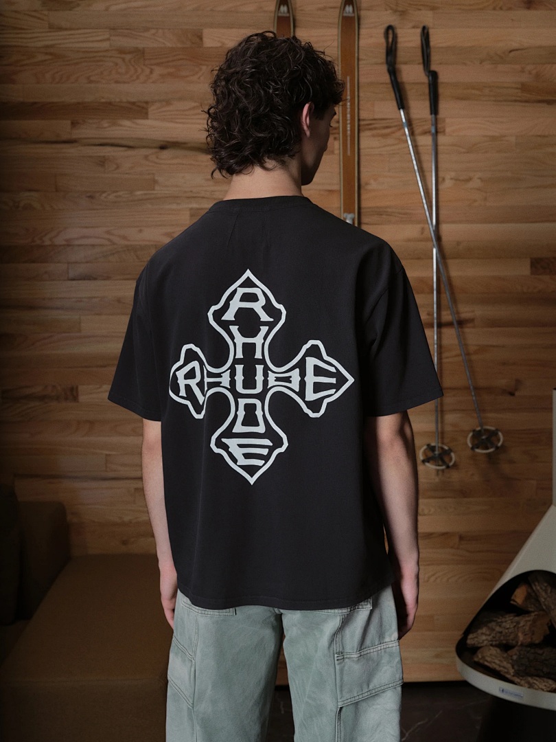 On Running ON SALE58 RHUD CROSS TEE Print Short Sleeve T : Apricot Black S M L - Image 10