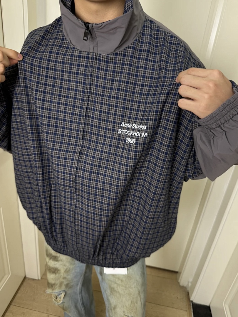 Acne Studios 298 AC Print Patchwork Wind Blue Grey S-XL 3397# - Image 20