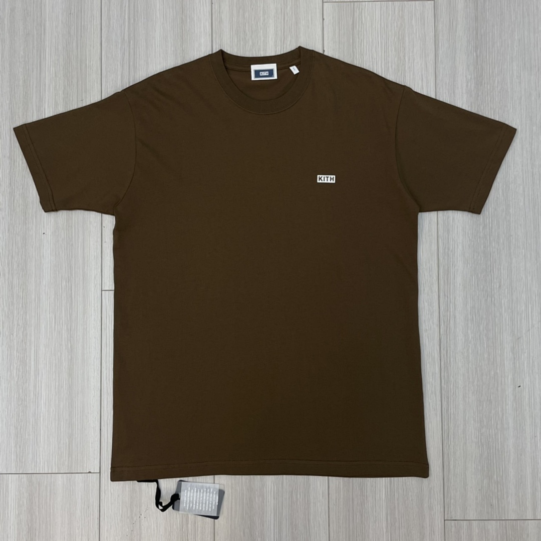 Adidas 128 KITH Summer Small LOGO Label Short Sleeve T : Black White Coffee Military Green Off Grey S M L - Image 21