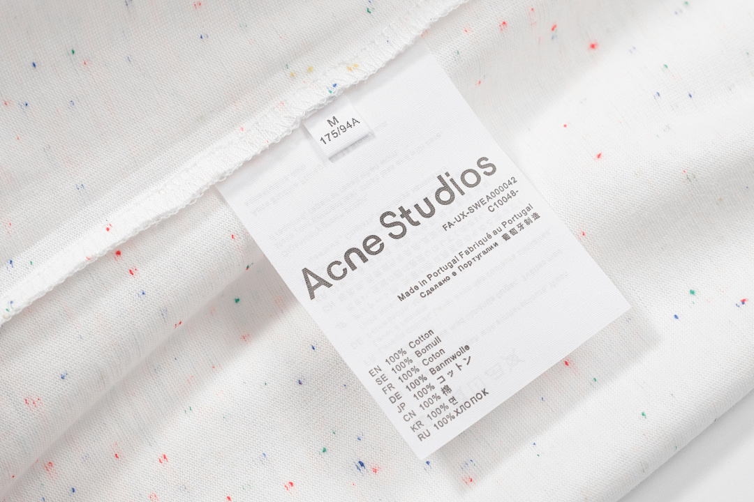 Acne Studios 118 AC Color Small Label LOGO Short Sleeve T Black White S-XL 8054# - Image 28