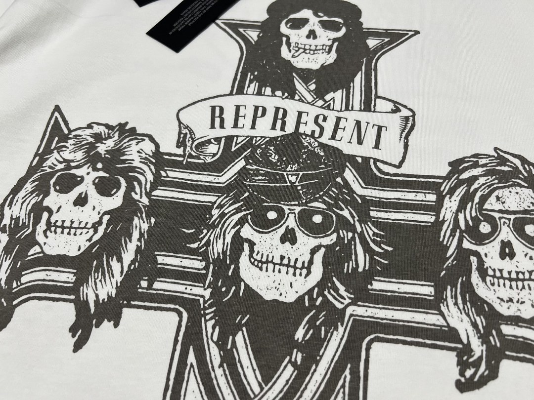 Represent 138 REPRESENT New High Mens Womens Top Wide Short Sleeve : S M L XL Water (White) - Image 11