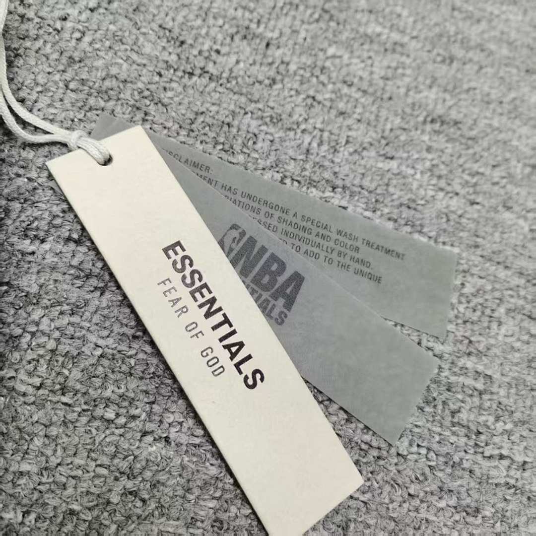 Essentials 228 Ess X Collab FW25 Gum : Light Mist Grey Black S-XL - Image 13
