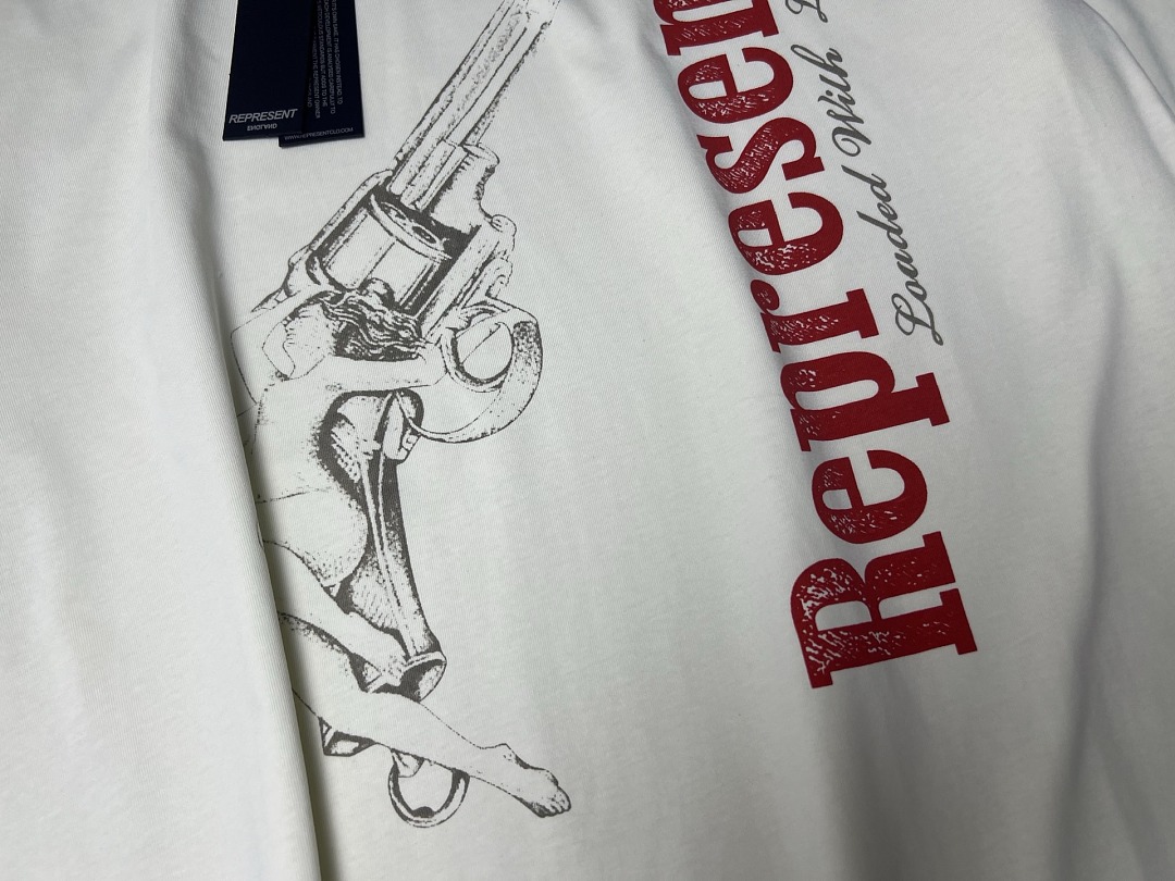 Represent 138 REPRESENT New High Mens Womens Top Wide Short Sleeve : S M L XL Cream Apricot - Image 14