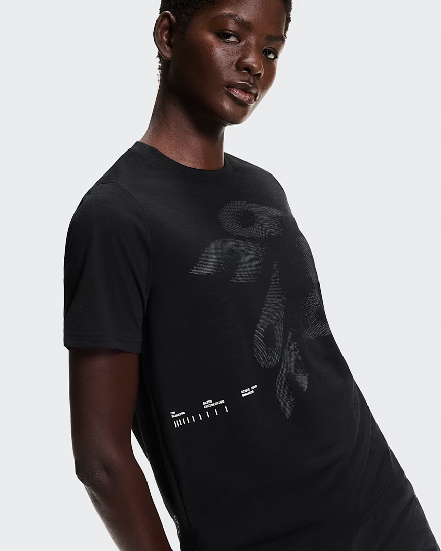 On Running ON SALE68 RUNNING Logo Print Collar Short Sleeve T : Black White M L XL - Image 23