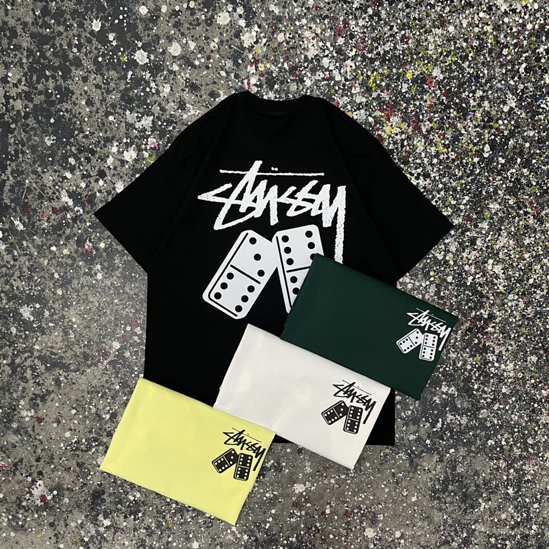Stussy 108 Stu Short Sleeve Print T : Black White Green Yellow S Ｍ L XL - Image 14