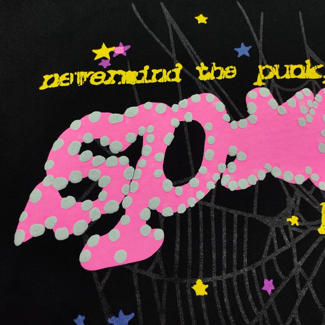 Sp5der FW23 HOODIE Mens Womens Top Black Pink V2 : S-XXL - Image 12