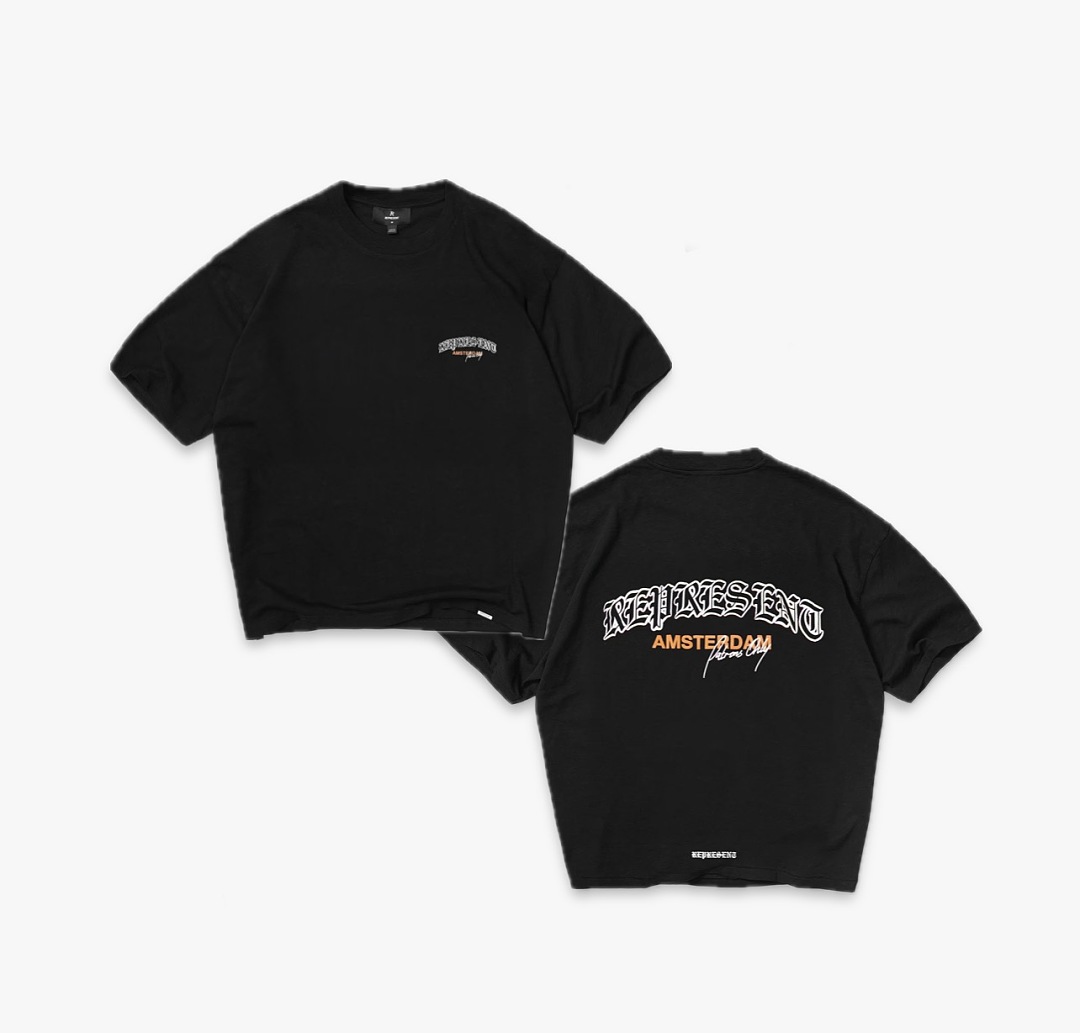 Represent 128 REPRESENT Print Short Sleeve T : S M-L XL (Black) - Image 4