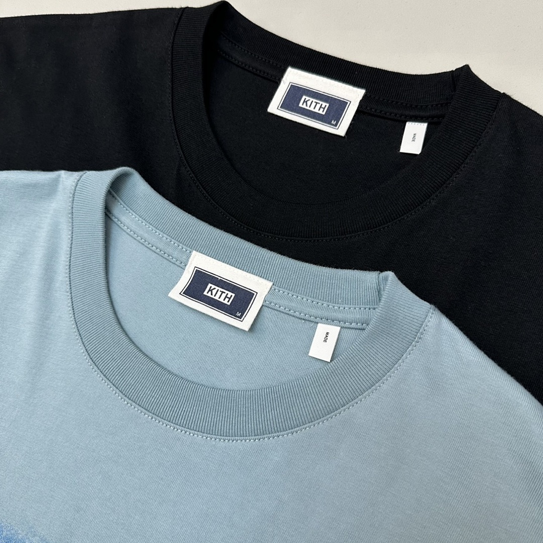 Adidas 138 KITH Limited Exclusive Sea 《 Blue Bogo Short Sleeve 》 Black Light S M L - Image 5