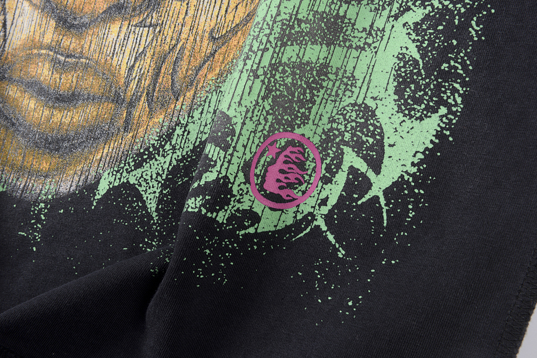 Hellstar 178 HELLSTAR STUDIOS Print Solid Cotton Short Sleeve T Water Black S-XL - Image 7