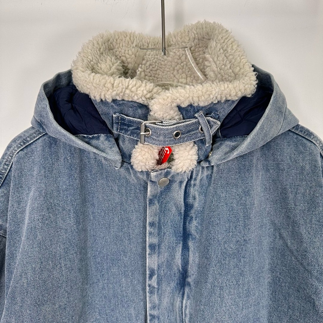 Supreme 598 24Fw Faux Shearling Lined Bomber Jacket Velvet Black White Water Blue S-XL - Image 59