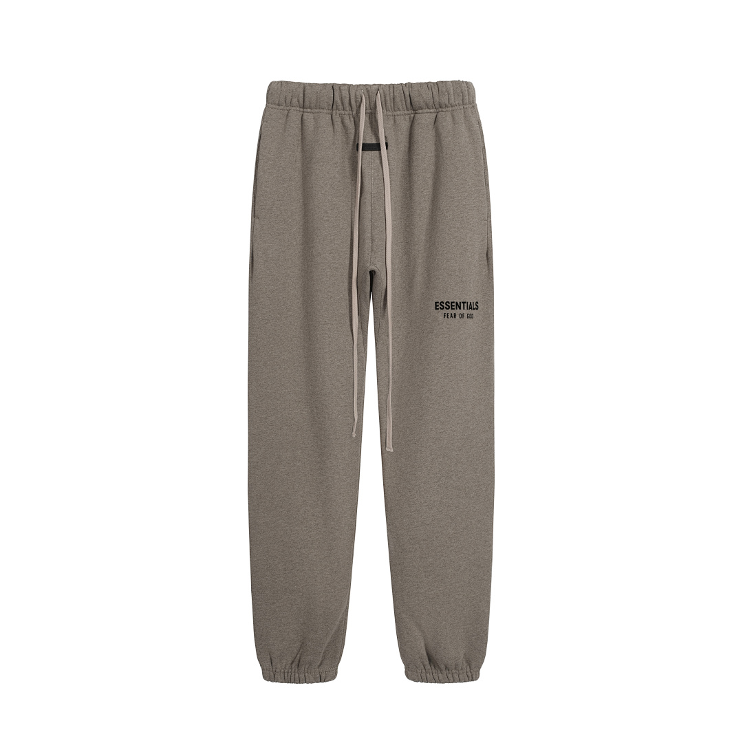 Essentials 178 Ess FALL24 HOLIDAY Fleece EssentialSweatpant Print Lace Up Velvet : Dark Mist Grey Light Black Desert Gold Brown :S-XL - Image 86