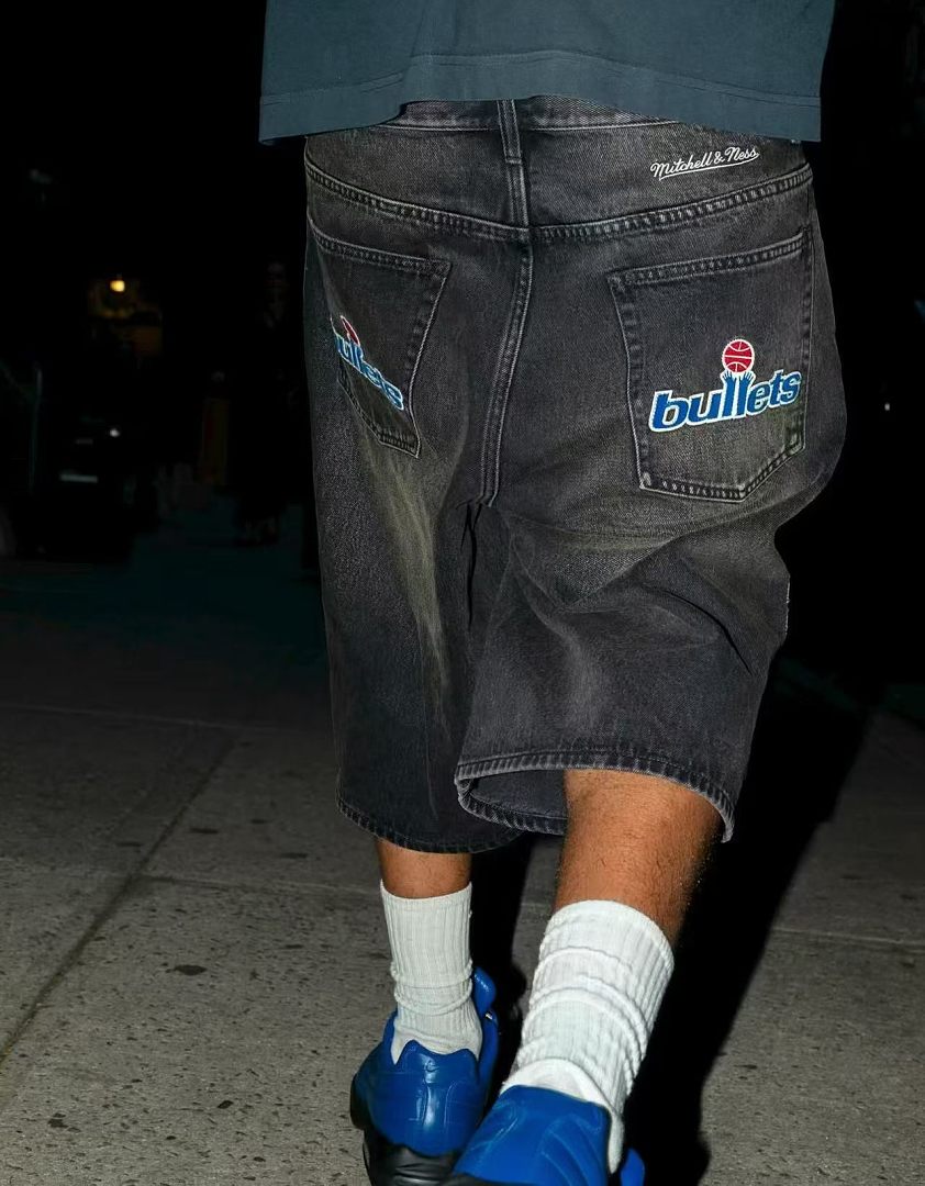 Supreme 358 Mitchell & Ness SS26 Bullets Baggy Denim Short - Image 52