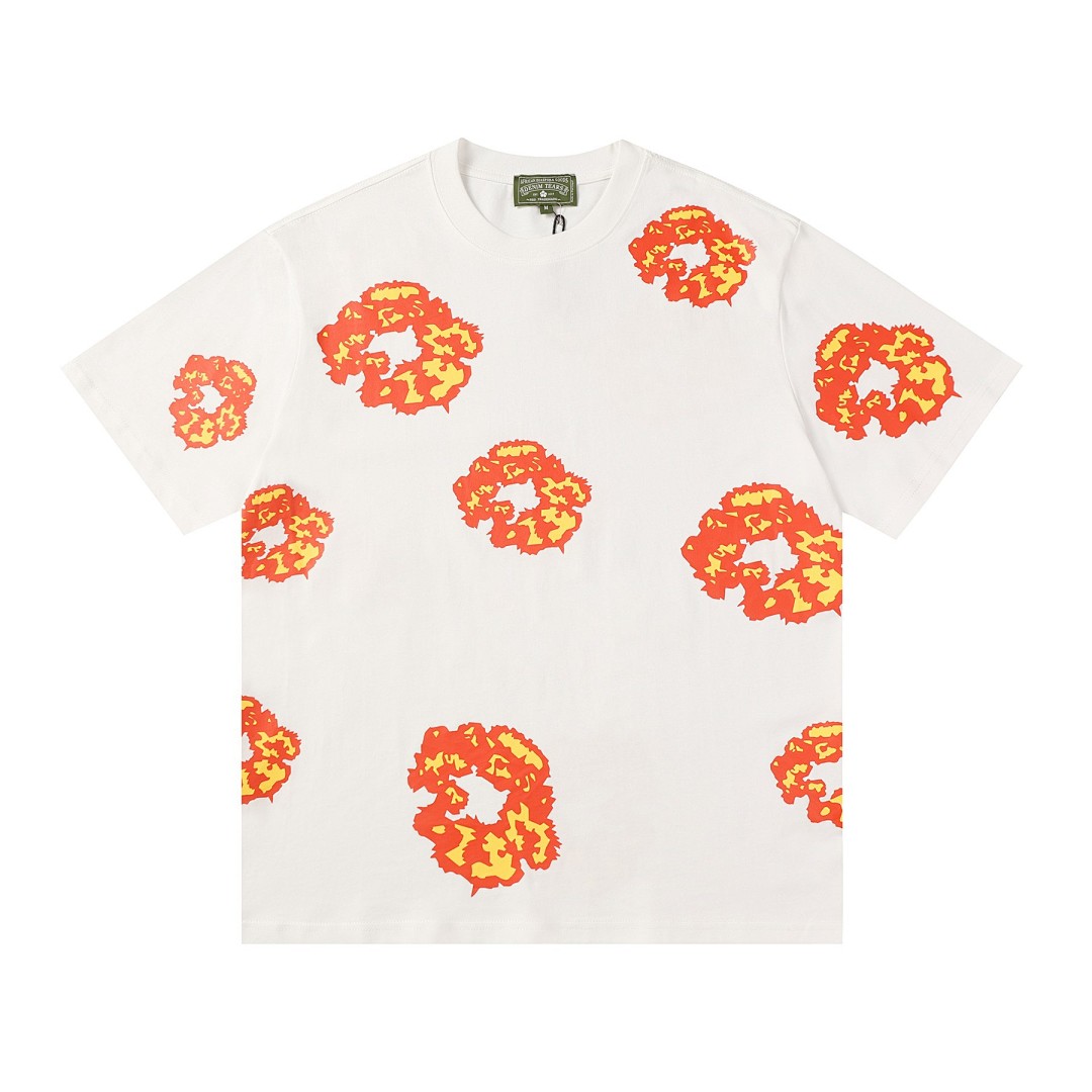 Unbranded 118 DENIM TEARS Cotton Floral High Print Short Sleeve Black White S-XL 351# - Image 11