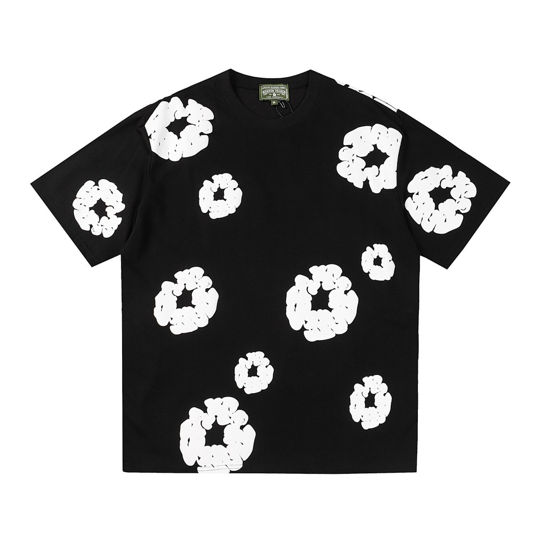 Unbranded 118 DENIM TEARS Cotton Floral High Short Sleeve Black Grey Blue Green Purple Red Orange Pink S-XL 291# - Image 3