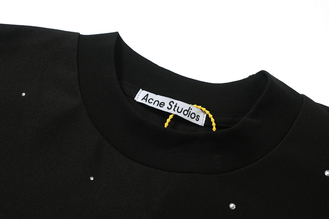 Acne Studios 158 AC Limited Exclusive Rhinestone LOGO Long Sleeve T Pink Black White Mountain Blue S-XL 8206# - Image 22
