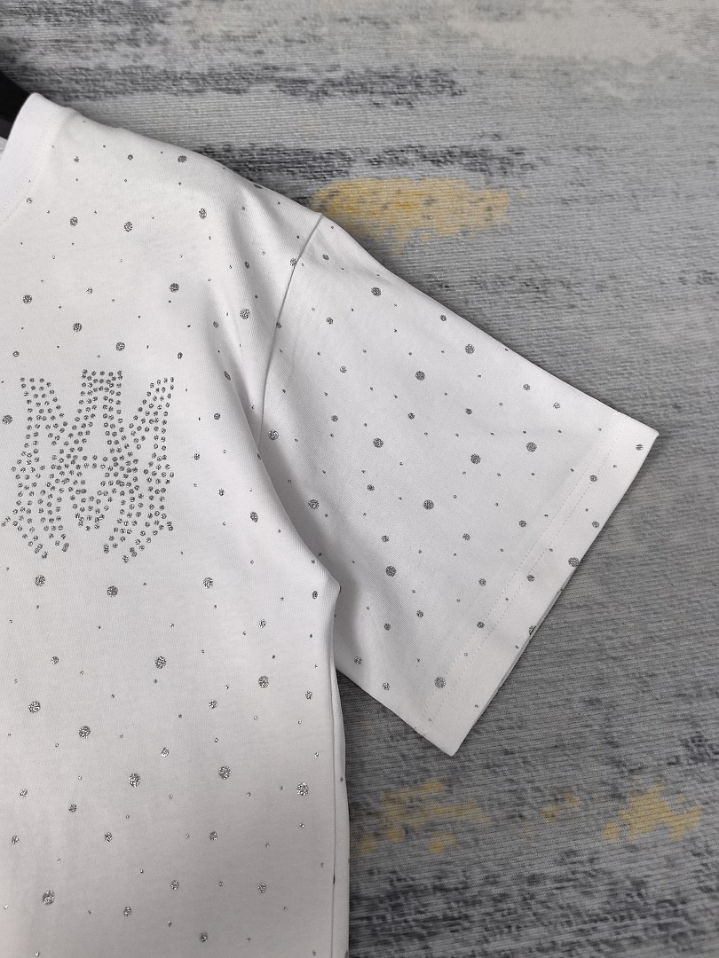 AMIRI 128 26Ss New Logo Diamond Starry Short Sleeve T Black White S M L XL 9928# - Image 39