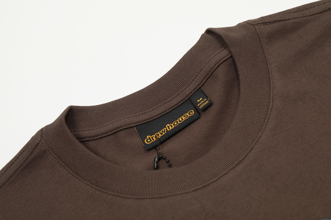 Drew House 118 Drew House Short Sleeve T Black Coffee White Light Pink Blue Purple Yellow Orange Peach Wine Red Navy : S-XL - Image 13