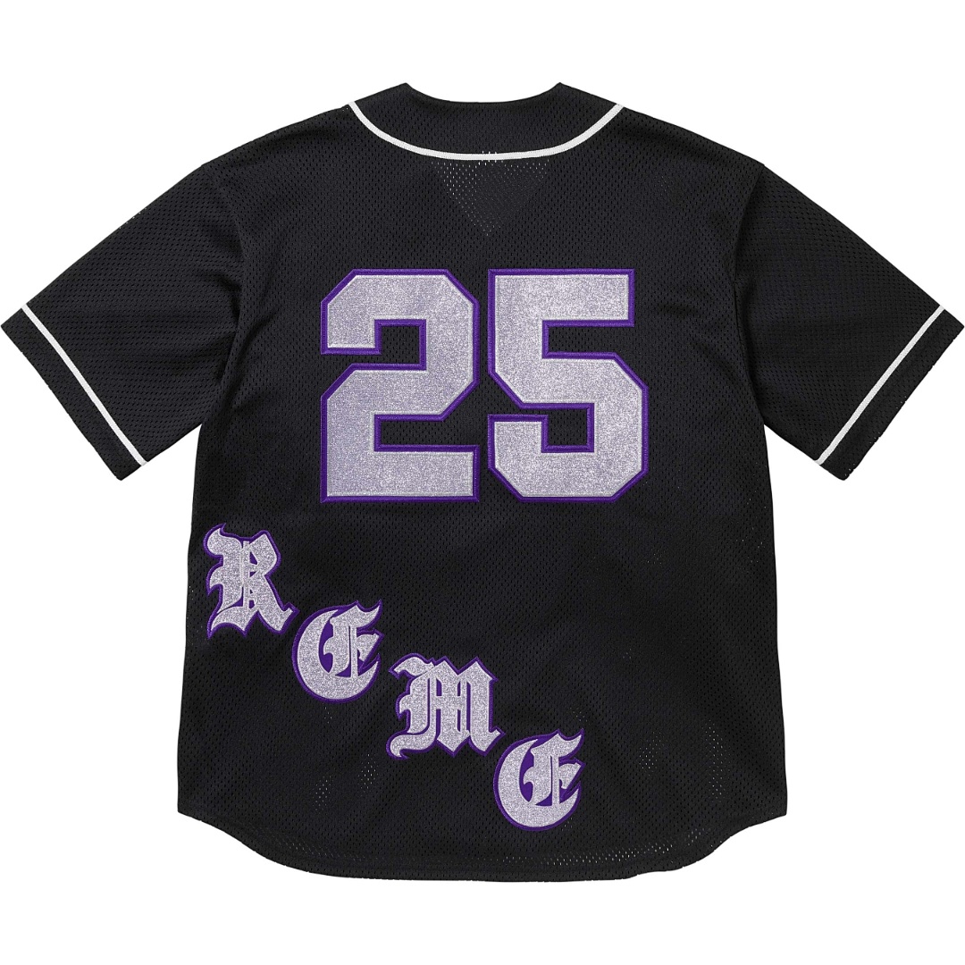 Supreme 298 25SS OLD ENGLISH BASEBALL JERSEY T (Black) - Image 3