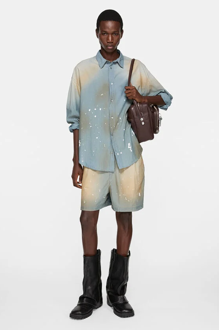 Acne Studios 258 AC Wind Print Blue S-XL 8201# - Image 17